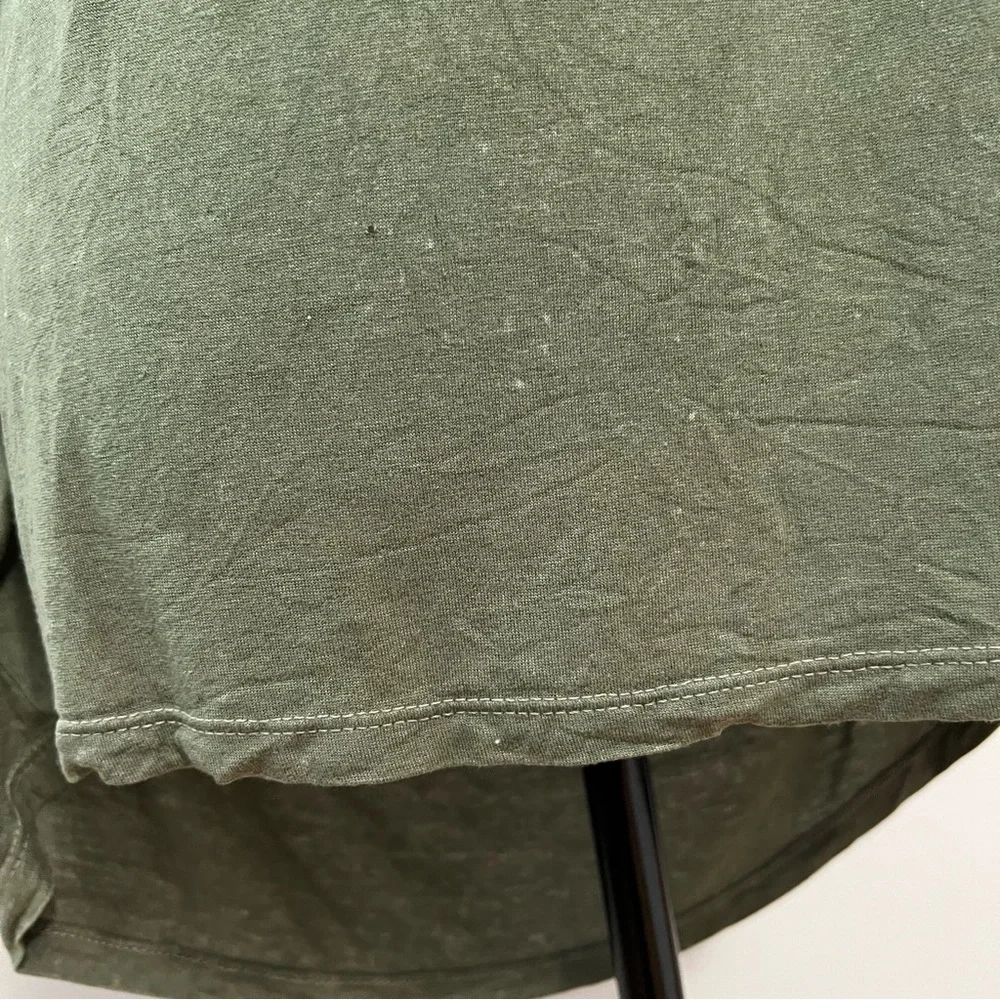 3/$30 AE Don’t Ask Why Drapey Open Back Tee Green One Size Distressed T-Shirt - Picture 4 of 14